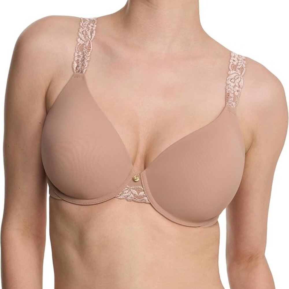 Natori Women's Body Double Lace-Trim Full-Fit Bra Tan/Nude 34DDD NEW